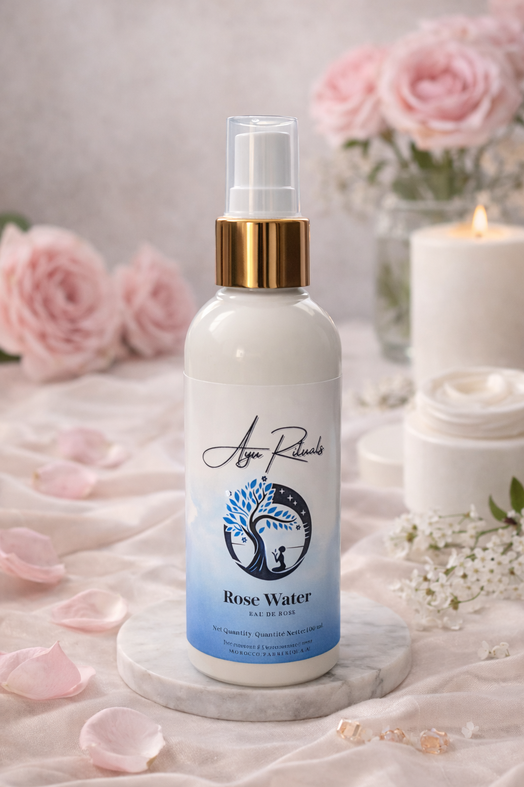 Rose Water – 100% Pure Moroccan Hydrosol (100 ml)